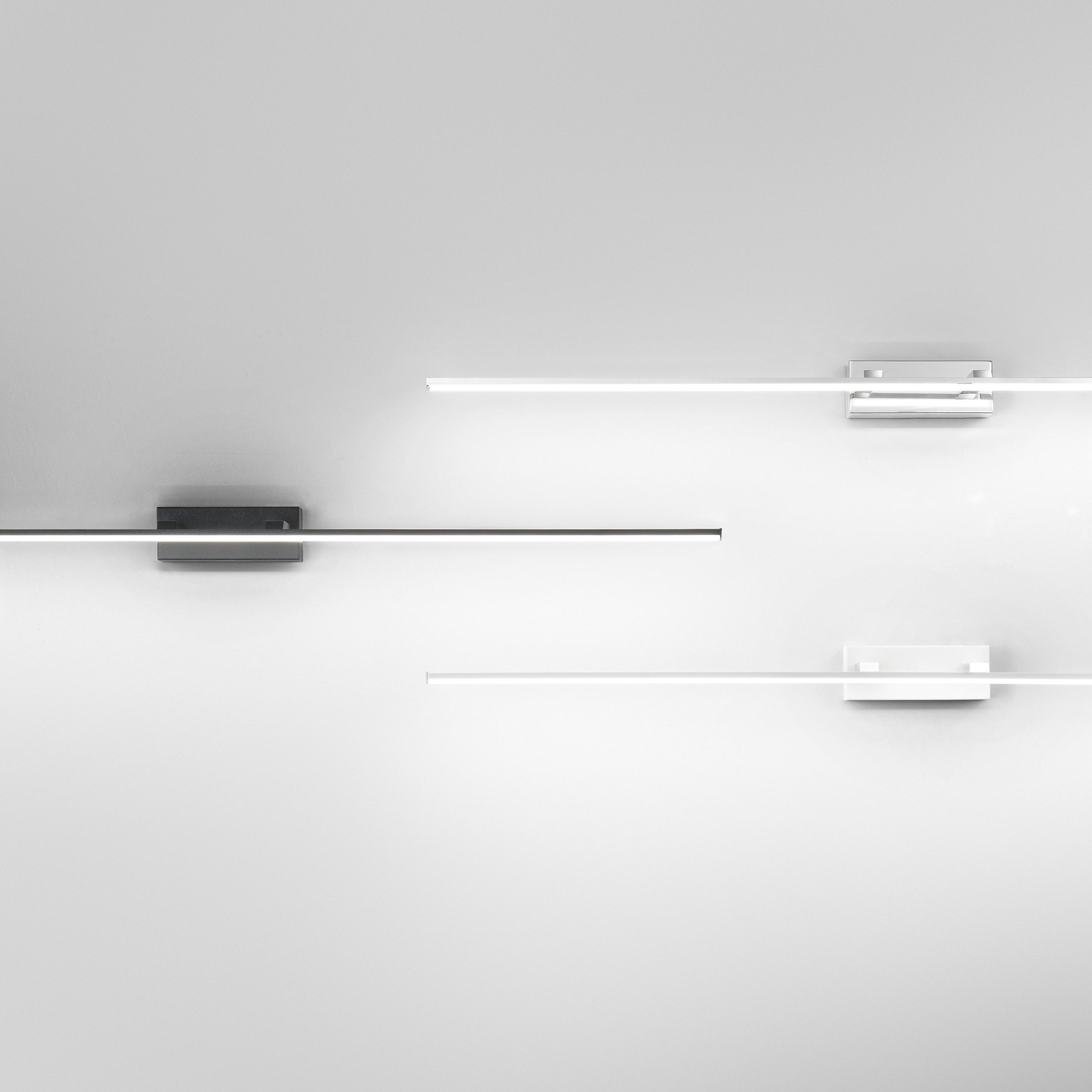 Nala LED καθρέφτης, μαύρο, πλάτος 110 cm, μεταλλικό