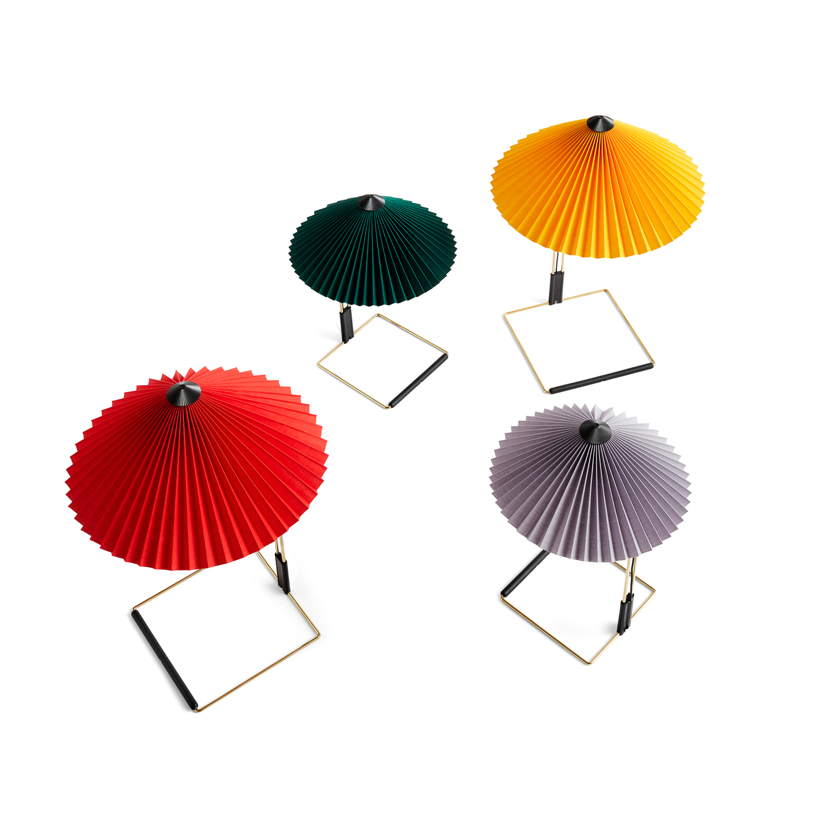 HAY Matin LED-Tischleuchte mit Plisseeschirm