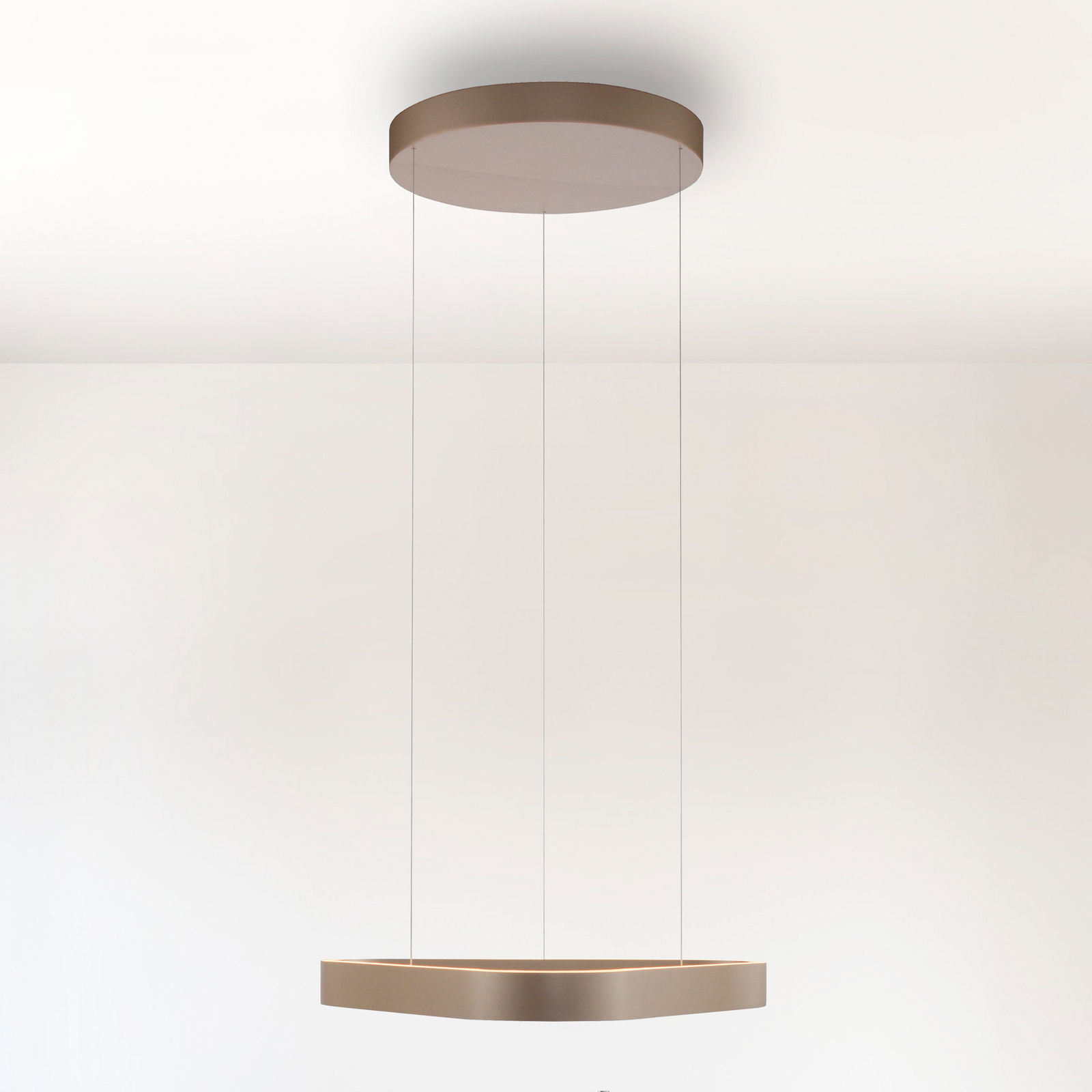 Lámpara colgante LED Paul Neuhaus Q-Stretto, bronce, 60 cm