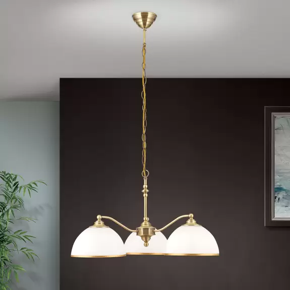 Lampenwelt Hängeleuchte Old Lamp mit Kettenabhängung, 3-flg