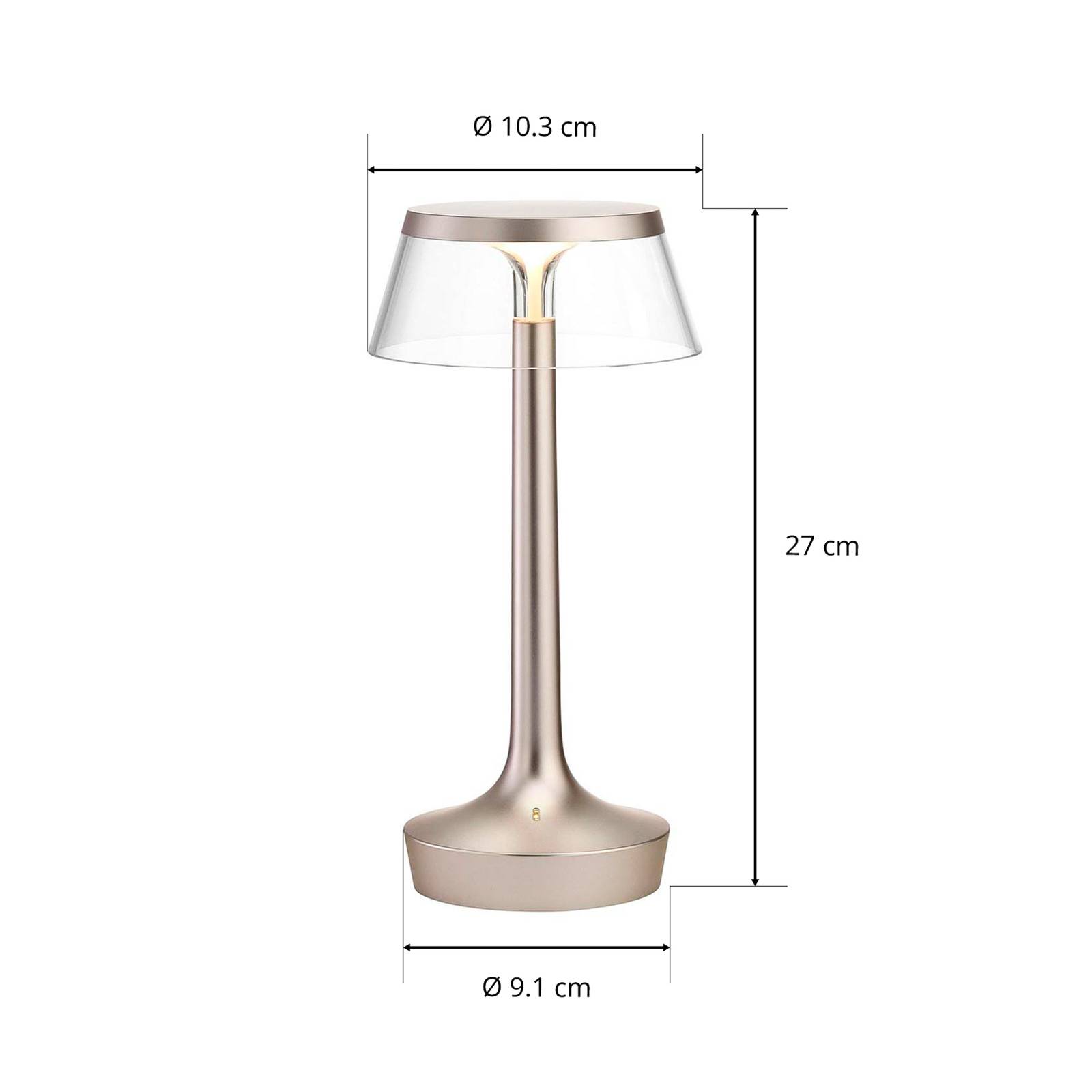 Flos Bon Jour unplugged lampa stołowa, akumulator