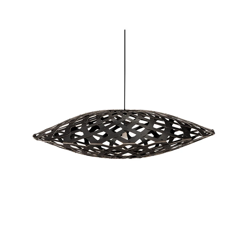 David Trubridge ltd - Flax Pendelleuchte Ø110 2 Seiten Schwarz David Trubridge