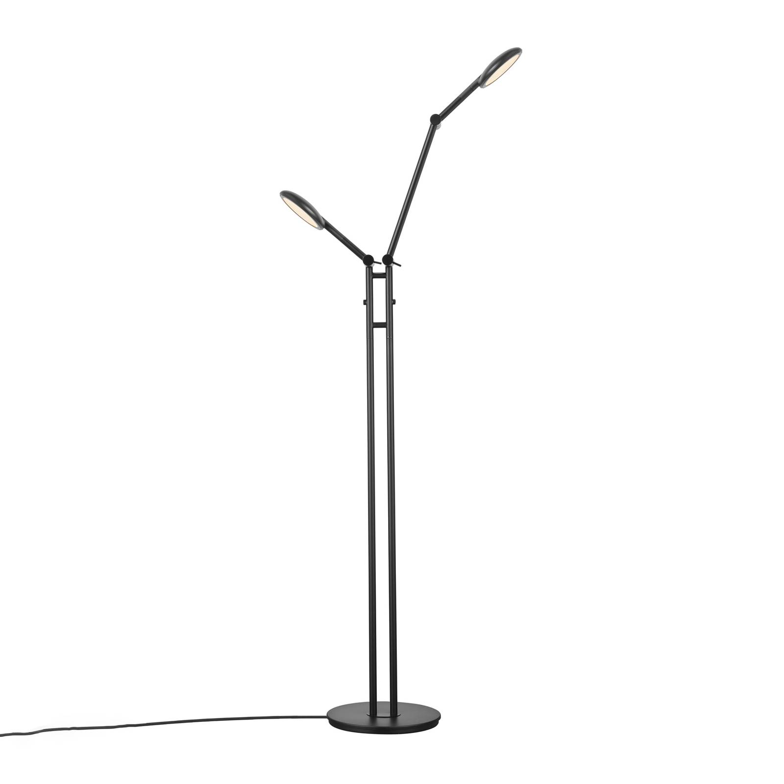 Nordlux LED-golvlampa Bend med touchdimmer 2 lampor