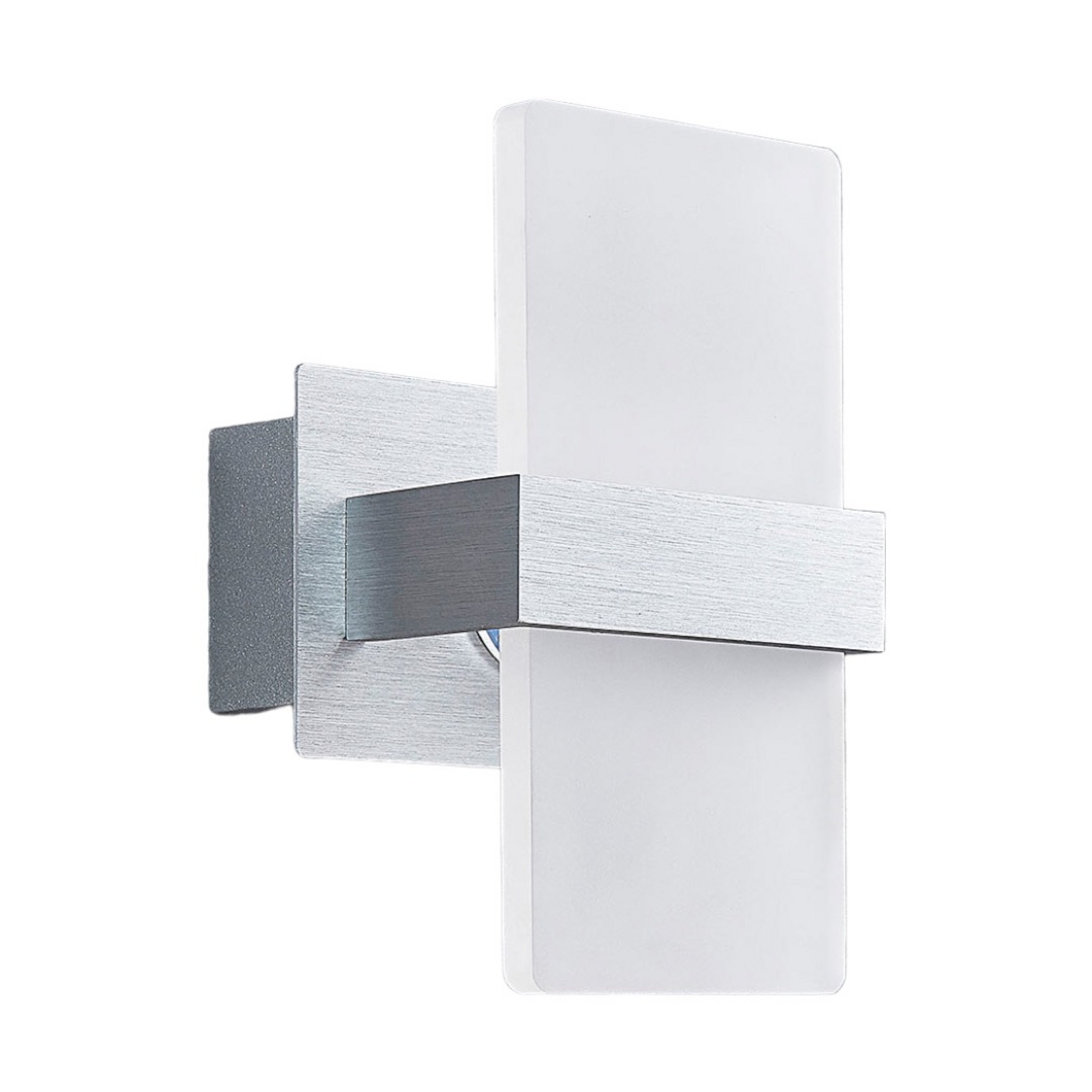 LED-seinävalaisin Yorick, 18 cm, alumiini/valkoinen, kytkimellä - Lindby