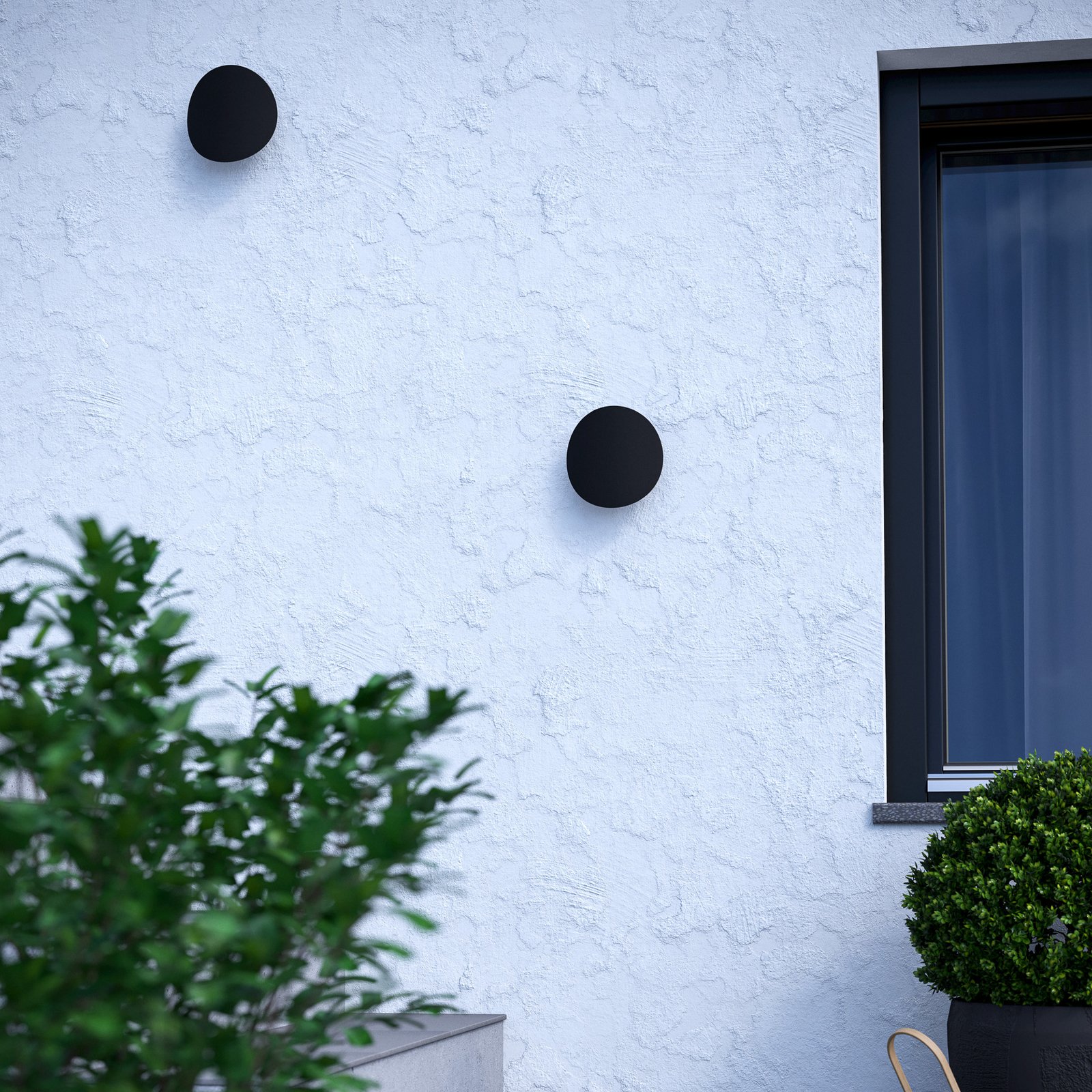 Briale LED vanjska zidna svjetiljka, crna, visina 20 cm, metalna, CCT