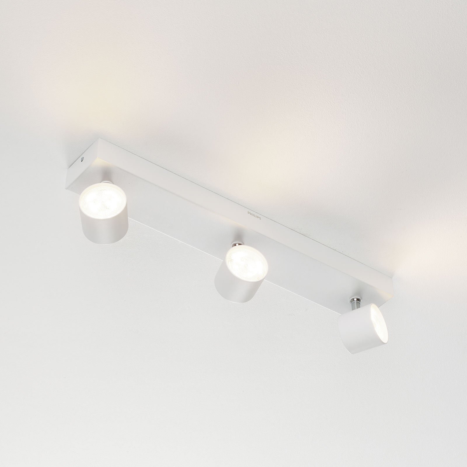 Drievoudige LED spot Ster, warmglow, wit