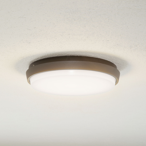 Lucande Amra plafonnier extérieur LED, rond, 24 cm