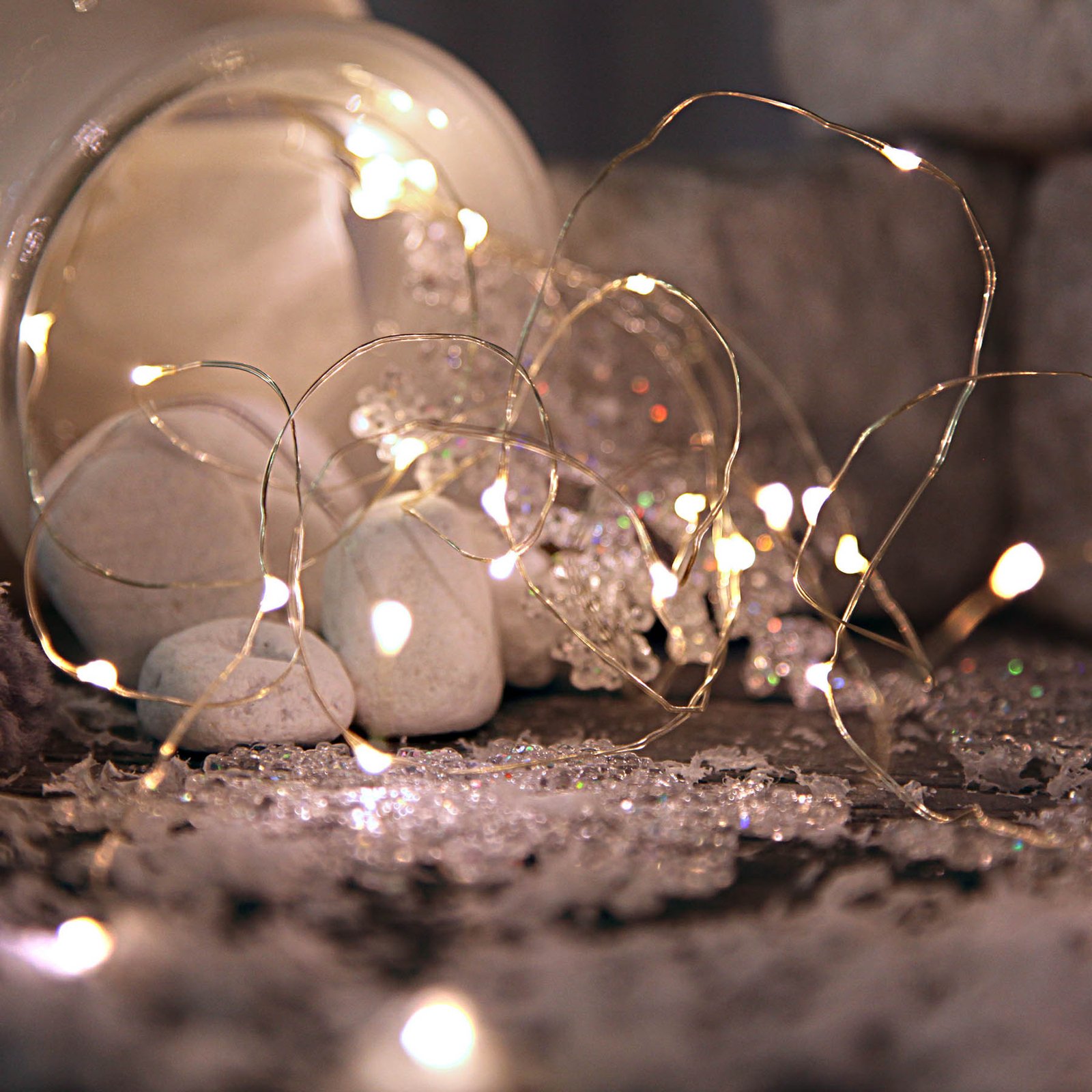 Battery-operated LED light bouquet Dew Drops