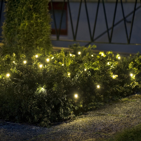 LED-ljusnät 64-armad, varmvit 2m
