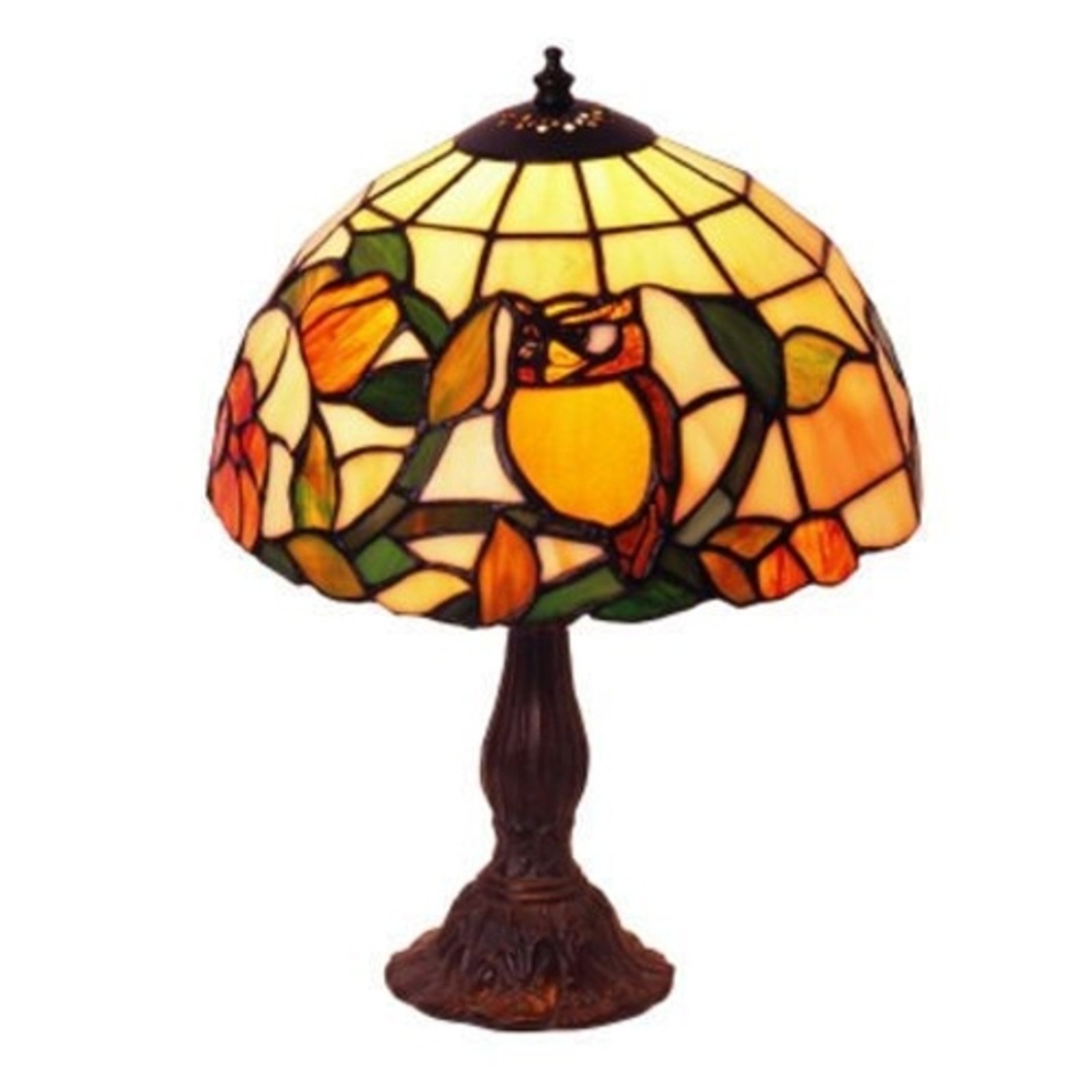 Lámpara de mesa con patrón JULIANA estilo Tiffany