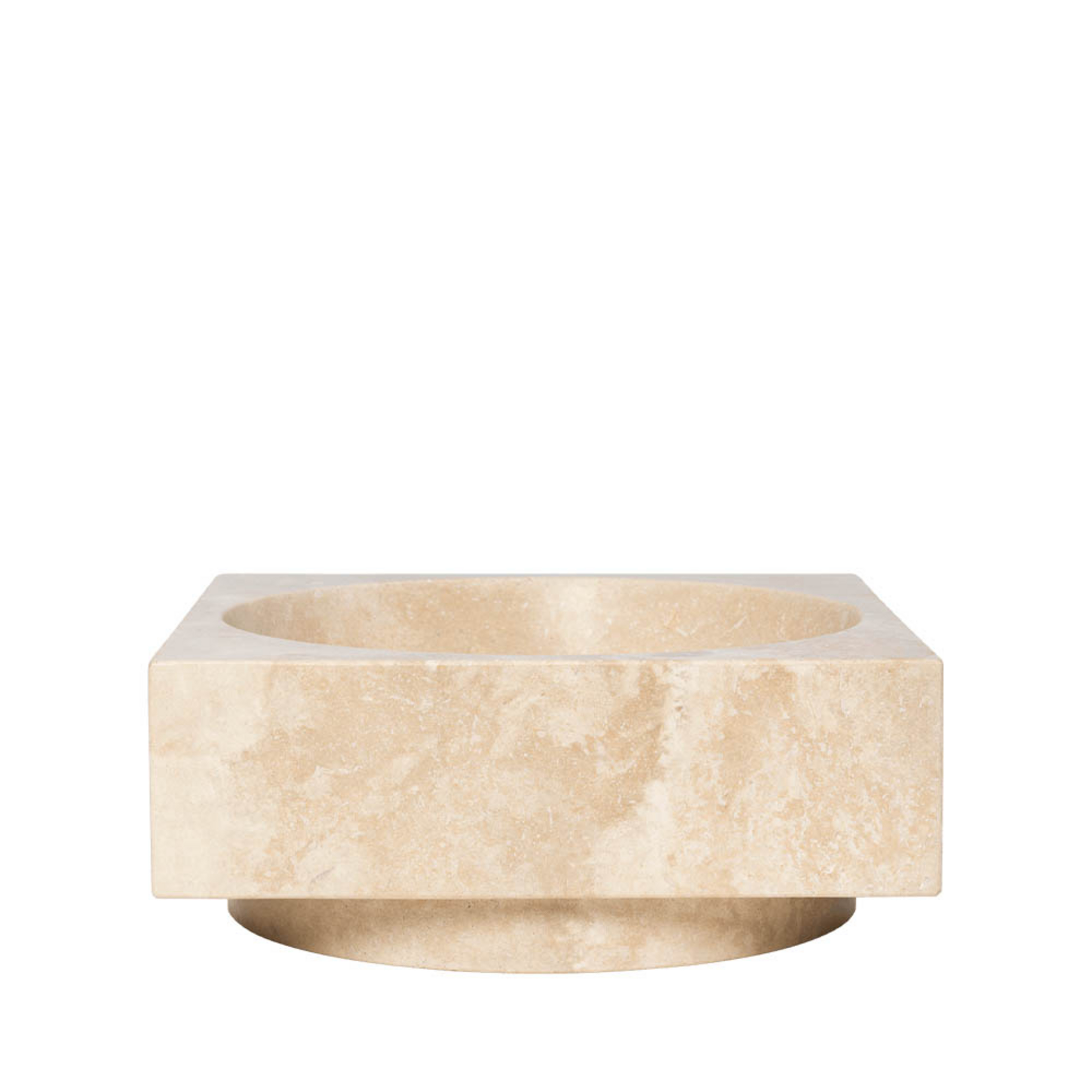 Hew High Centrepiece Plat Travertine - Ferm Living