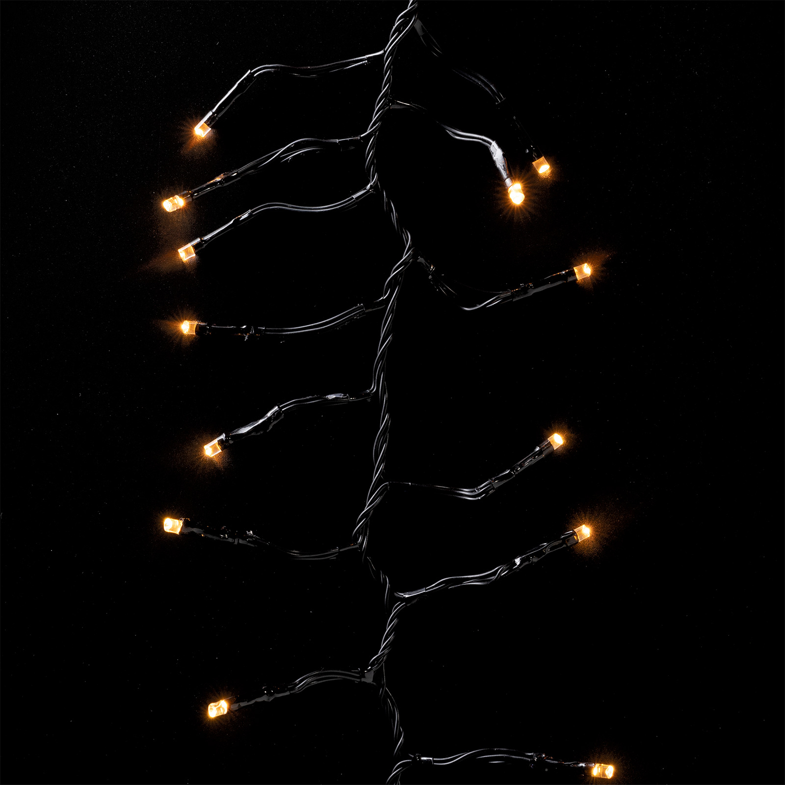 Cluster-Kette Twinkly CCT, schwarz, 400-flammig 6m