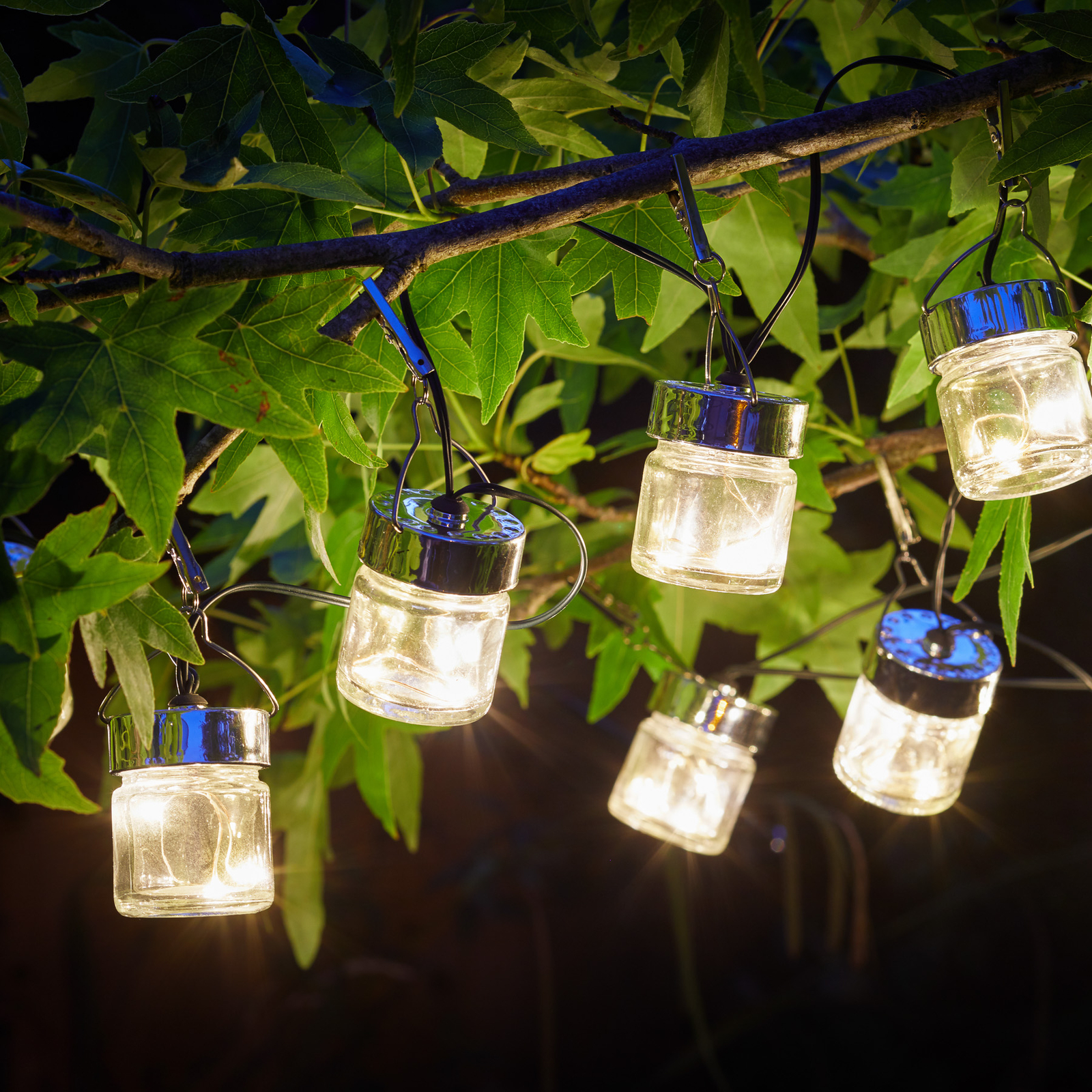 kaping Intens woensdag LED solar-lichtketting Firefly Jar 10-lamps | Lampen24.be