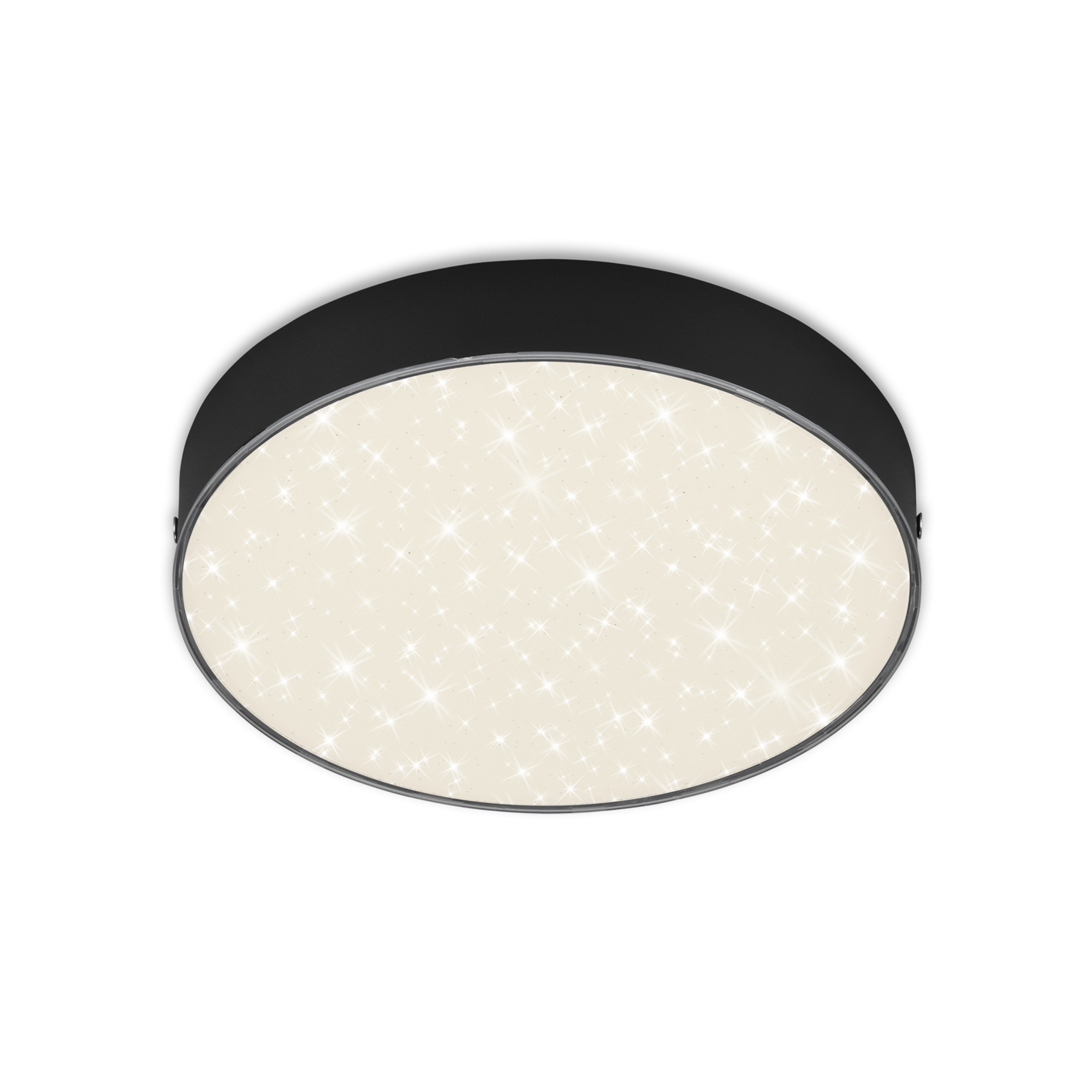 LED-Deckenleuchte Flame Star, Ø 21,2 cm, schwarz