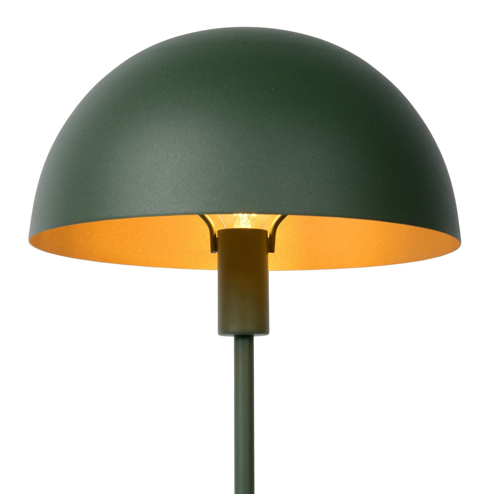Lampada da tavolo Siemon in acciaio, Ø 25 cm, verde