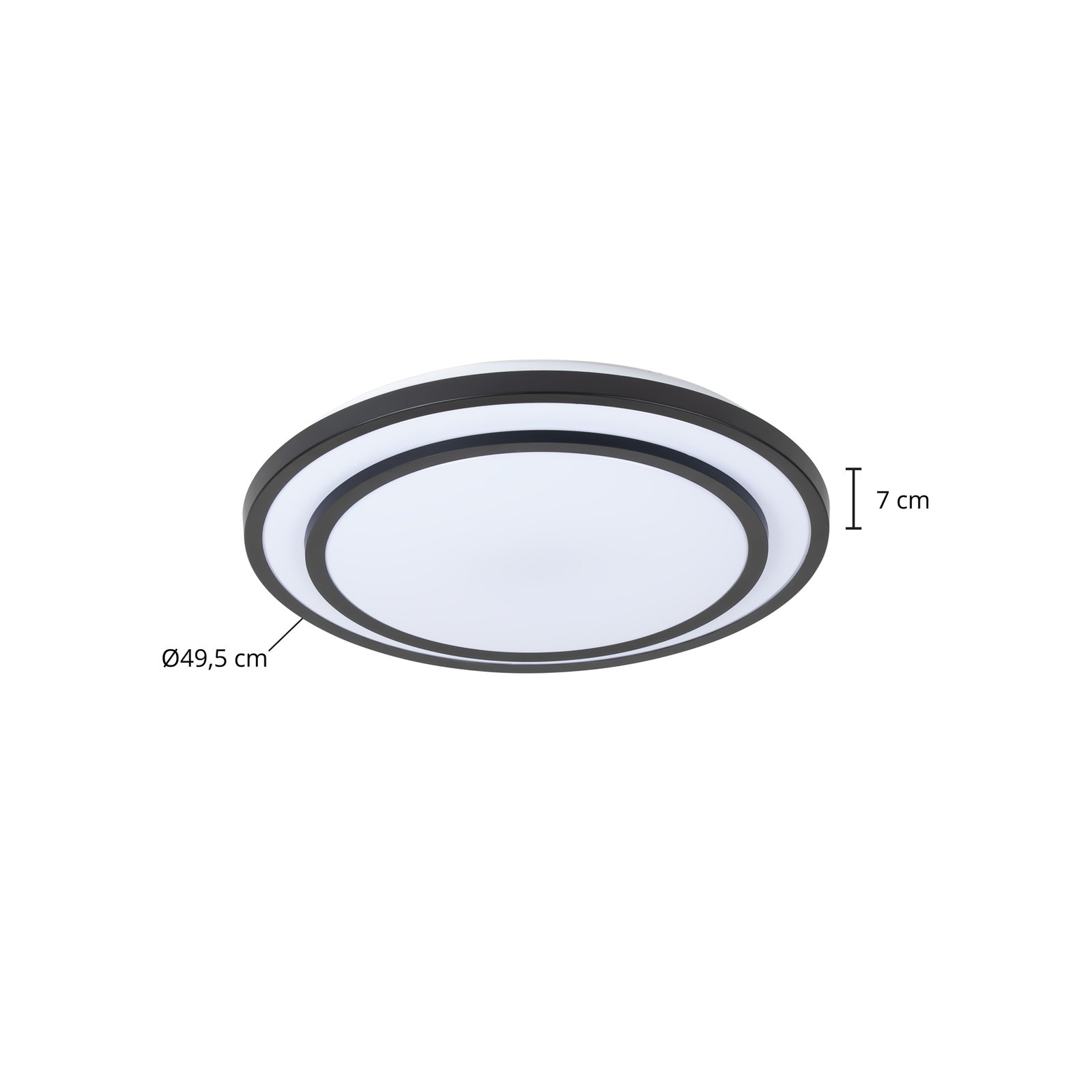 Essina LED Stropné Lampa Dim. CCT Black/White - Lindby