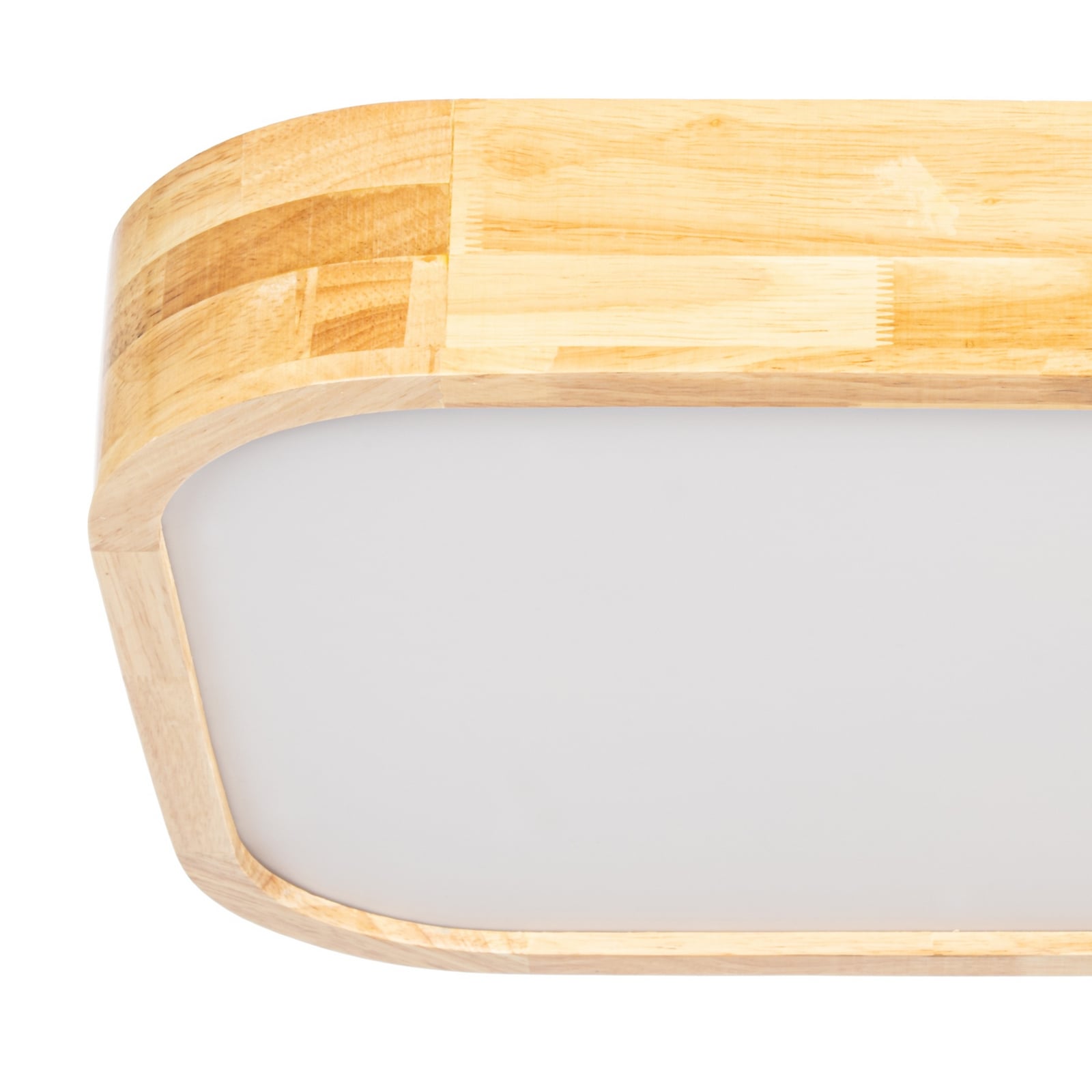 Lindby Tanju ceiling light, 40 cm x 40 cm, light wood, E27