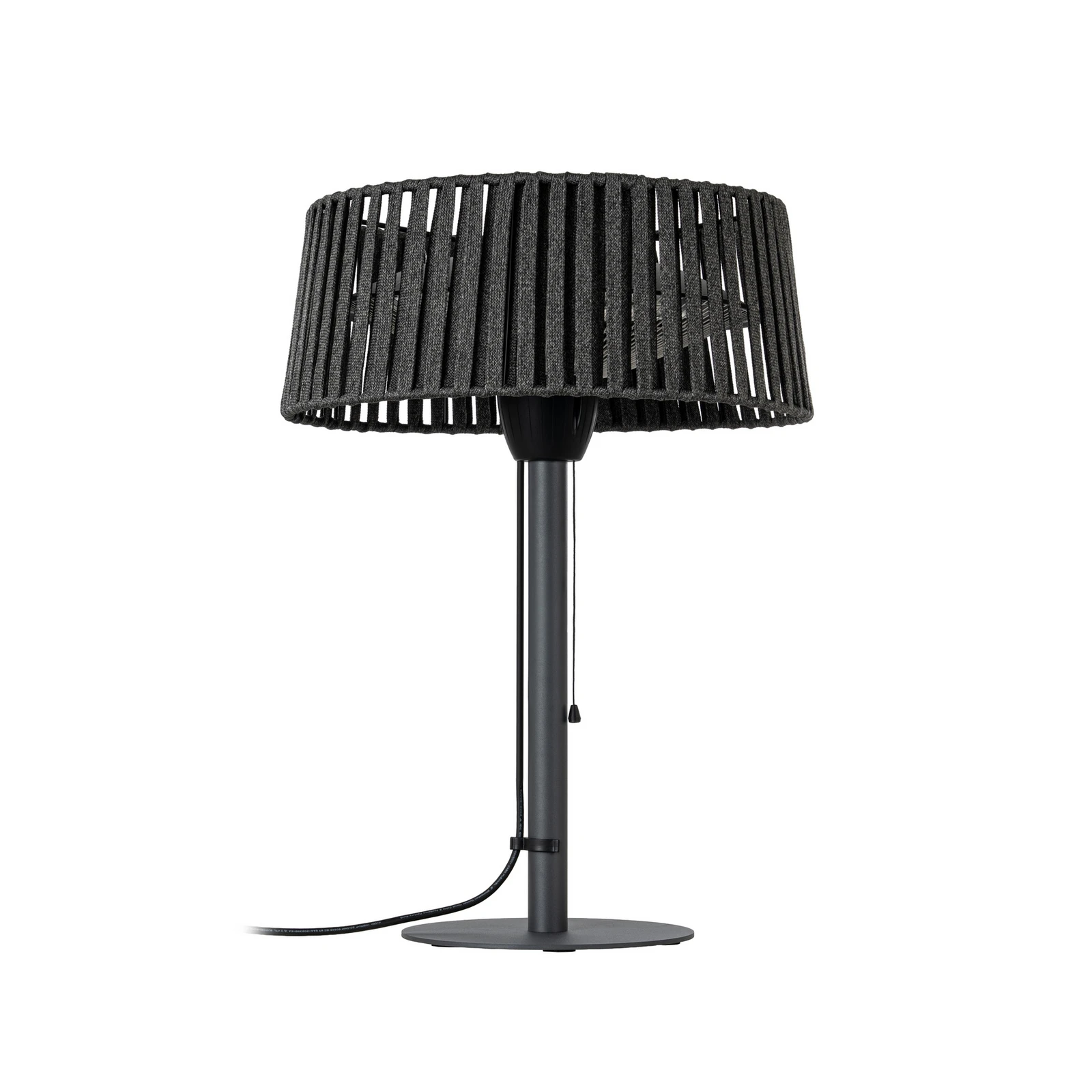 Lucande Pyravo kültéri hősugárzó, fekete, alumínium, 70 cm, IP44