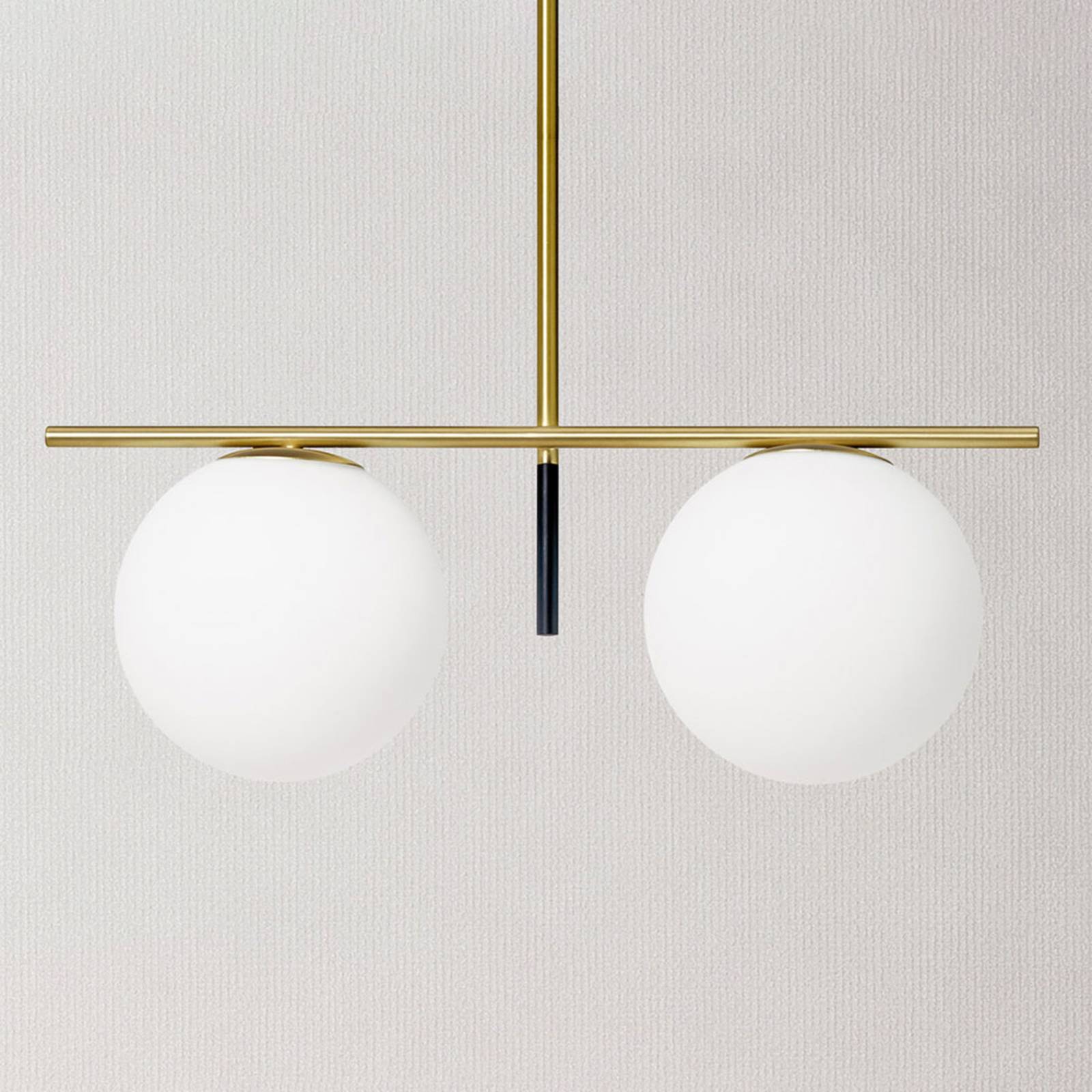 Image of miloox by Sforzin Suspension Jugen, or, à 2 lampes 8050612942603