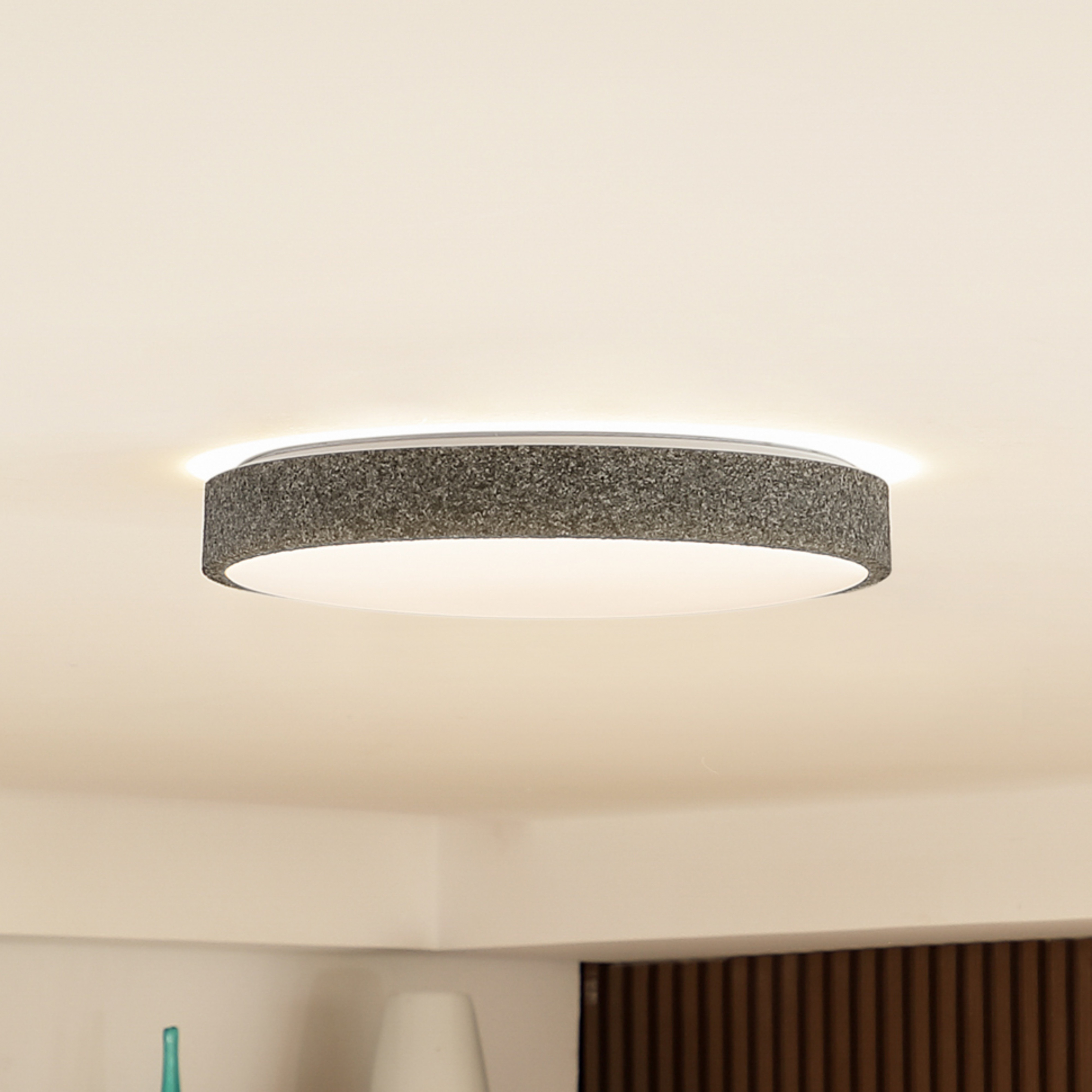 Lindby Smart LED-Deckenlampe Elmor Ø 39 cm grau RGB CCT