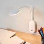 Lindby LED wall light Milow, white, 39.5 cm, USB connection