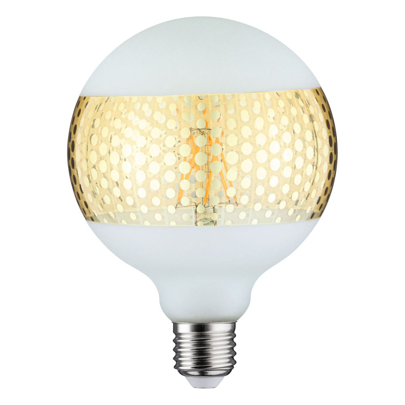 Paulmann E27 globe LED bulb 4.5 W ring mirror gold