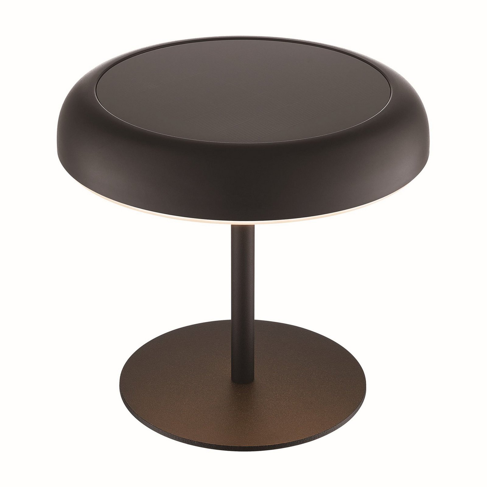LED solar battery table lamp Elmer, black, metal, IP44