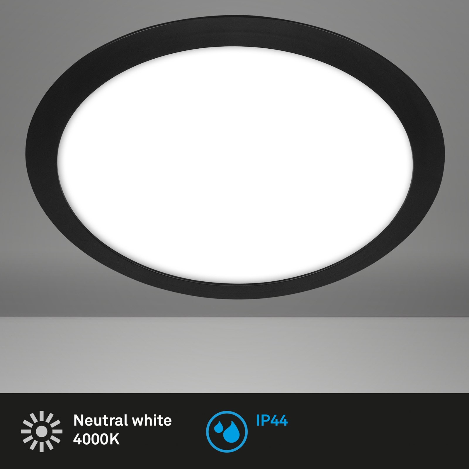 3766015 LED outdoor ceiling light IP44, black