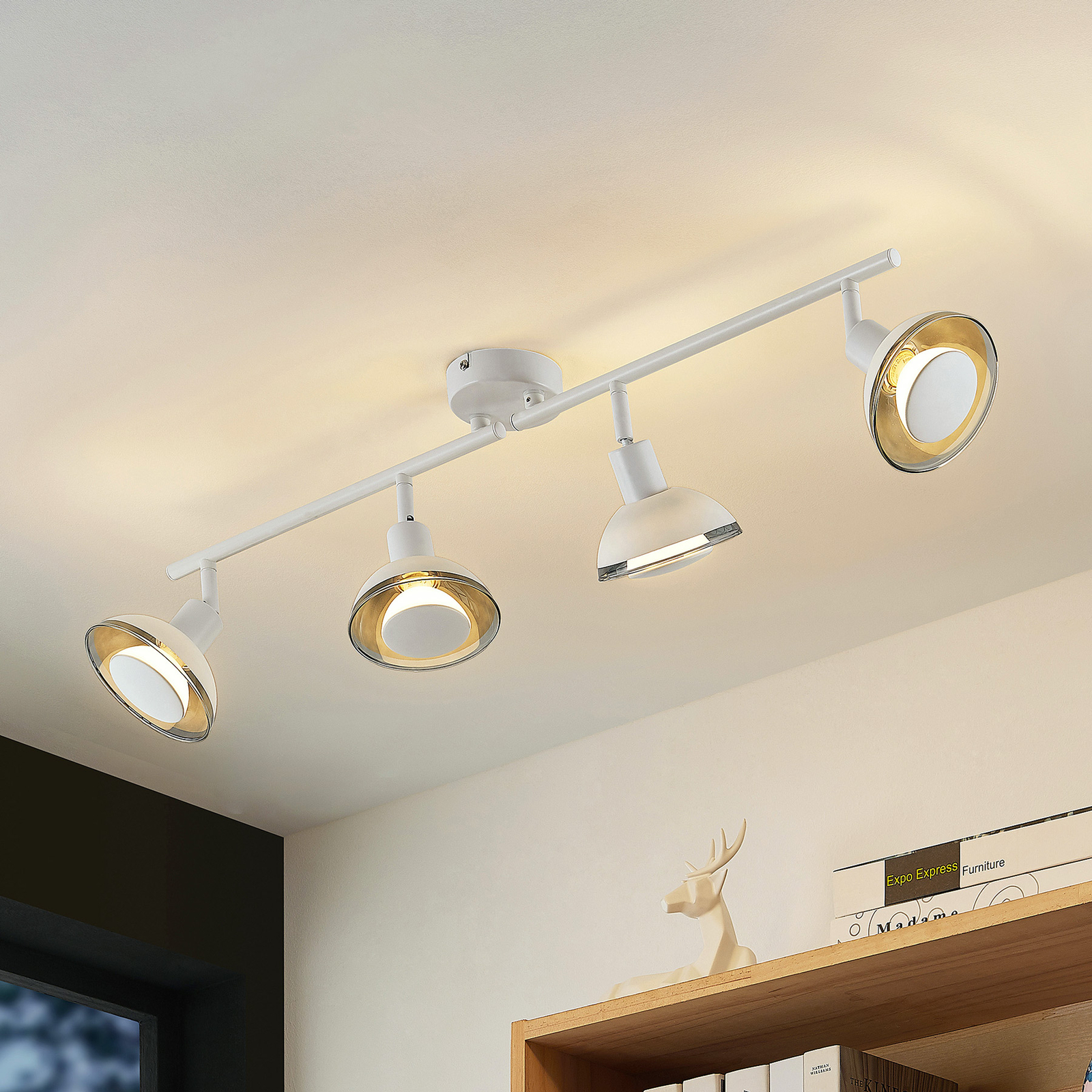 Lindby Erin LED-takspot hvit 4 lyskilder