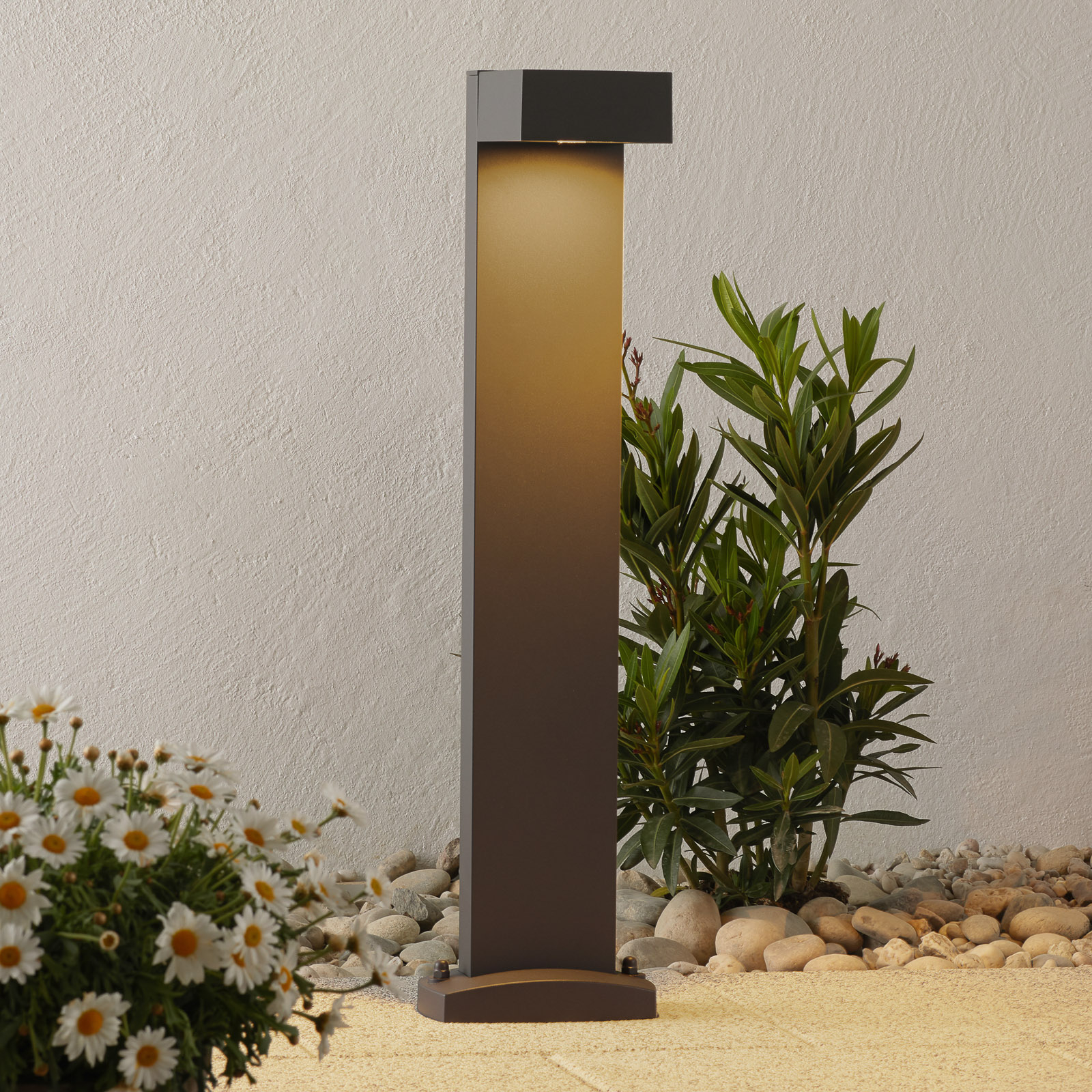 SLV Quadrasyl 75 Subtle Path Lamp, Anthracite, Aluminium, GX53, 11 W, energy efficiency: A++, W: 19 cm, H: 75 cm