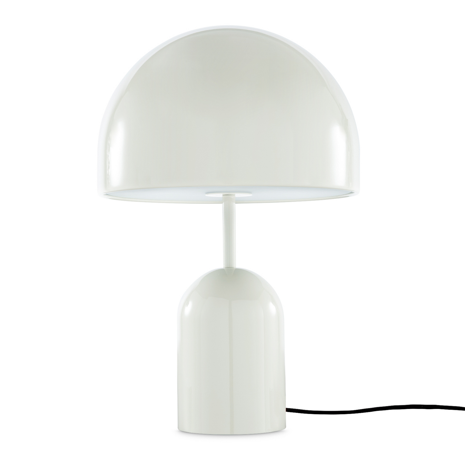 Tom Dixon lampada LED da tavolo Bell, grigio chiaro, altezza 43 cm, dimmerabile