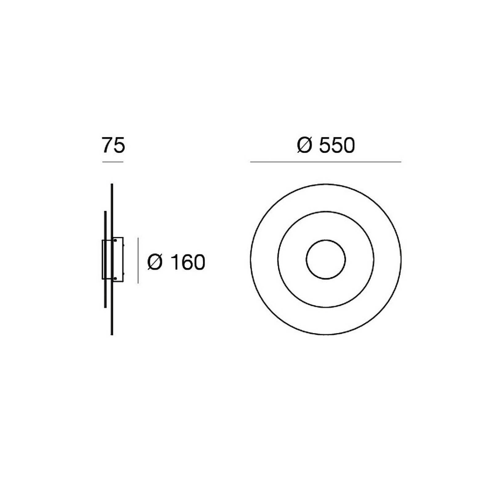 LED-Wandleuchte Joint_W, rund, Ø 55 cm, weiß, Metall günstig online kaufen
