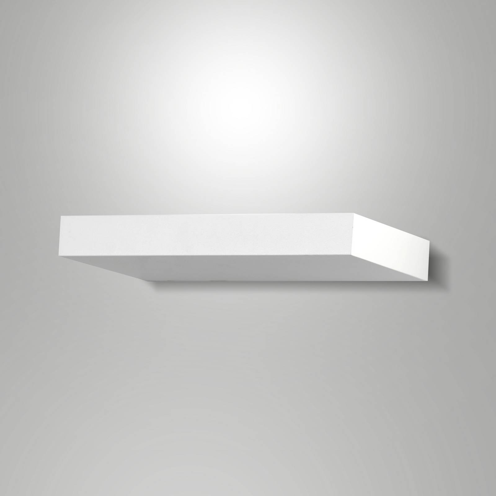 LED nástenné svetlo Guia, biele, kovové, šírka 24 cm