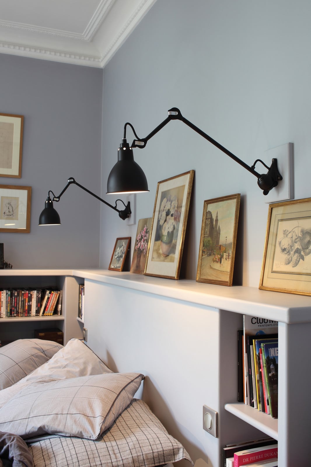 222 Wandleuchte Schwarz/Schwarz Lampe Gras - Wohnzimmer - Metall