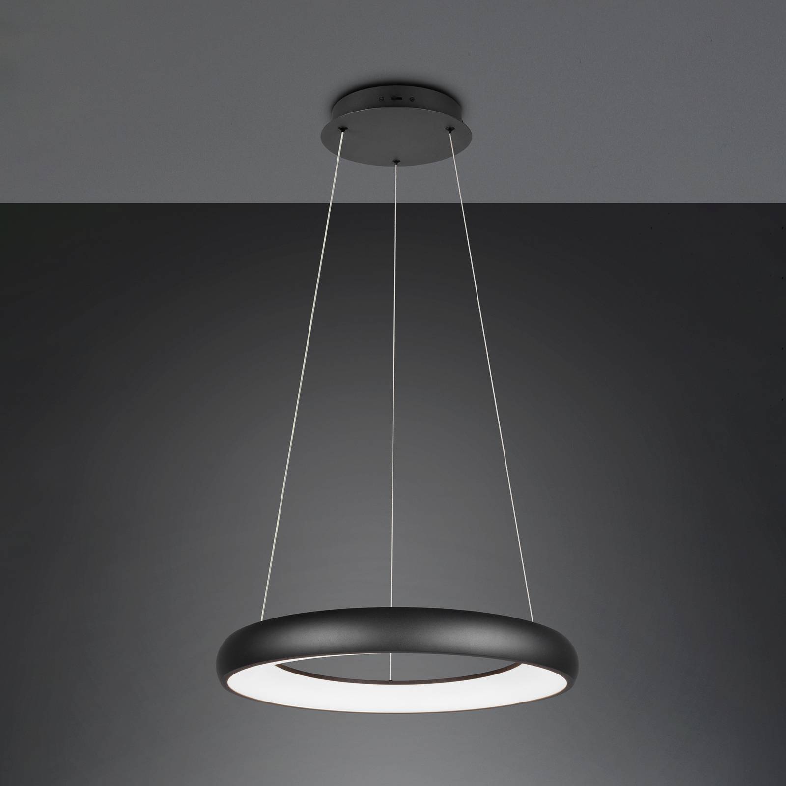 Trio Lighting Suspension LED Cardona Ø 62 cm noir CCT métal