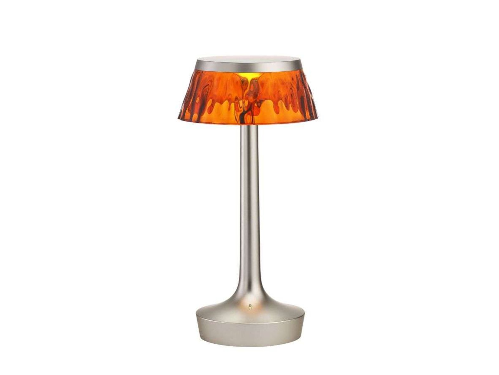 Bon Jour Unplugged Stolní Lampa Matte Chrome/Amber - Flos