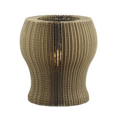 Vrstvová stolová lampa zo zakriveného kartónu