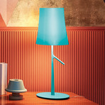 Foscarini Birdie LED grande Tischleuchte aquamarin