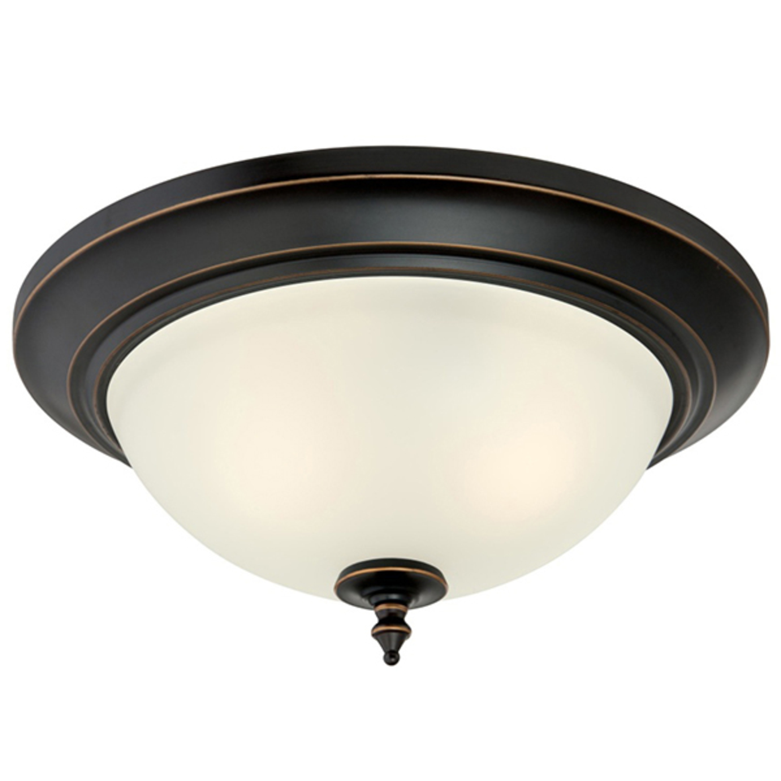 Westinghouse Harwell ceiling light, bronze, for Living / Dining Room, metal, glass, E27, 40 W, energy efficiency: A++, H: 16 cm