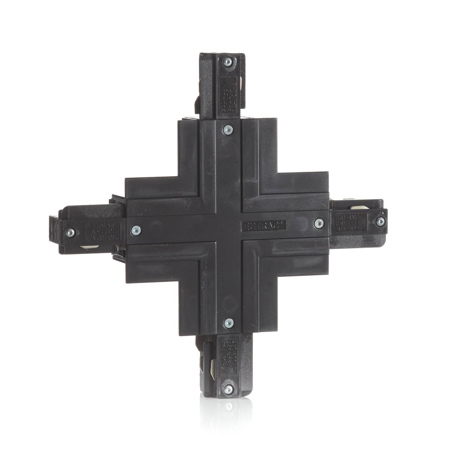 E-shop Eutrac X konektor 3-fázová zapustená koľajnica, čierna