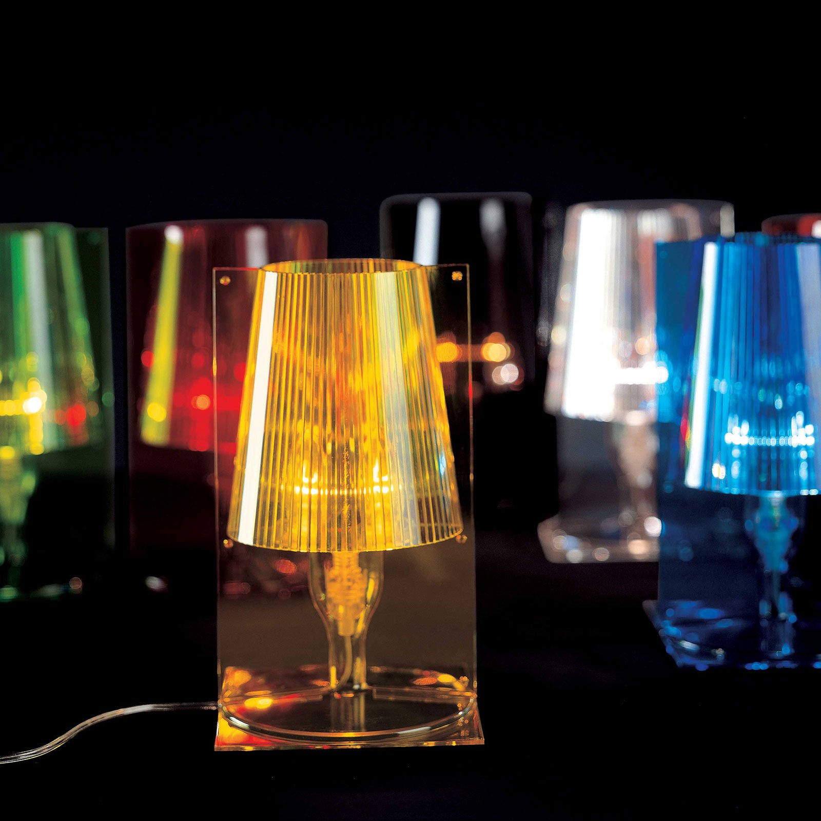 Kartell Take designová stolní lampa, transparentní