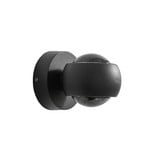 Focra LED-Wandstrahler, schwarz, 2-fl, CCT, IP54 - Lindby