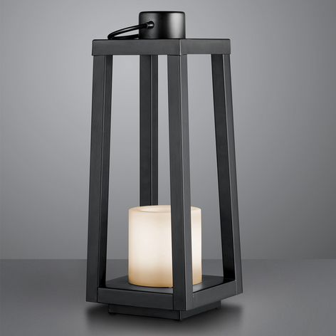 LED-solcellsgolvlampa Loja med flameffekt