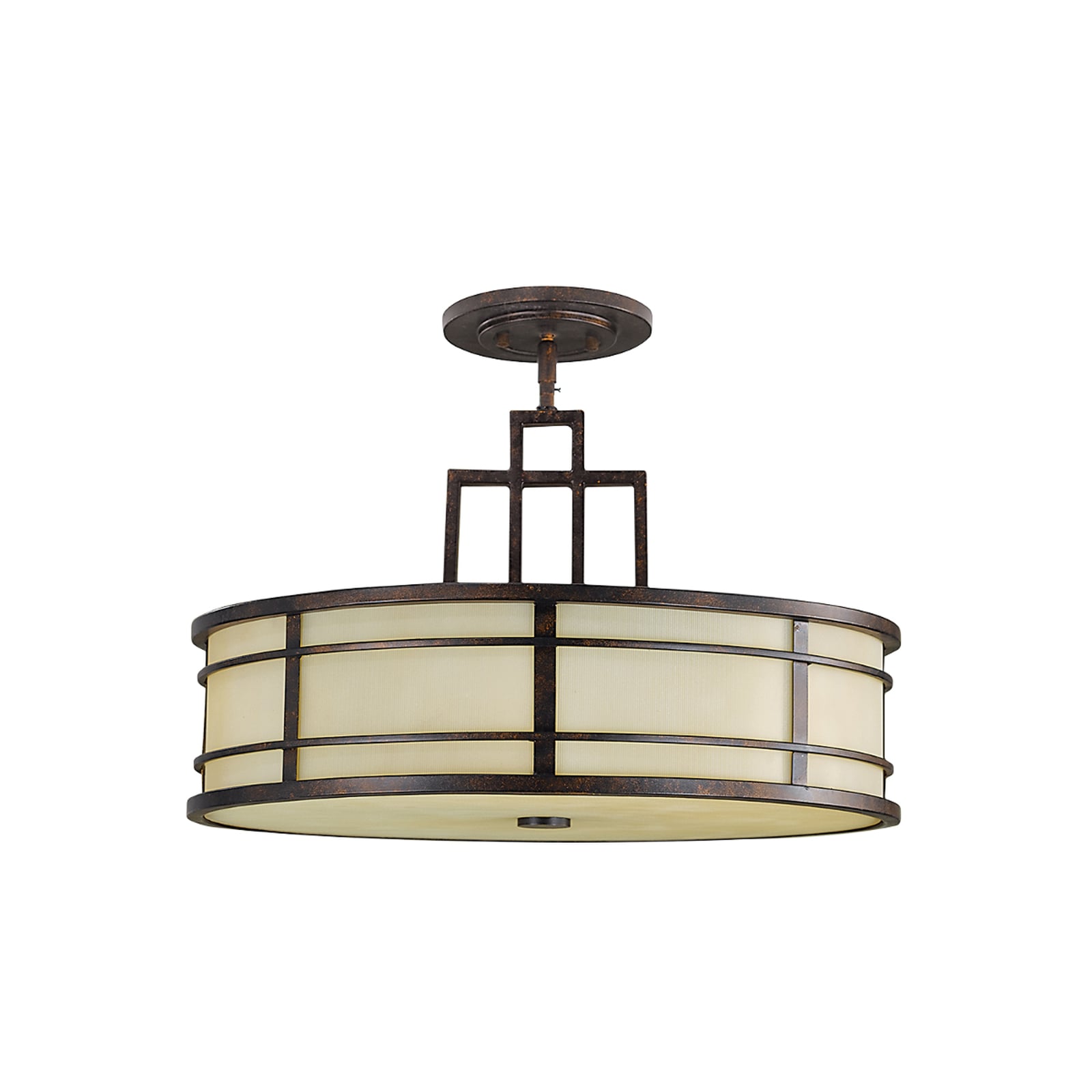Fusion hængelampe, bronze/rav, 53 cm - FEISS