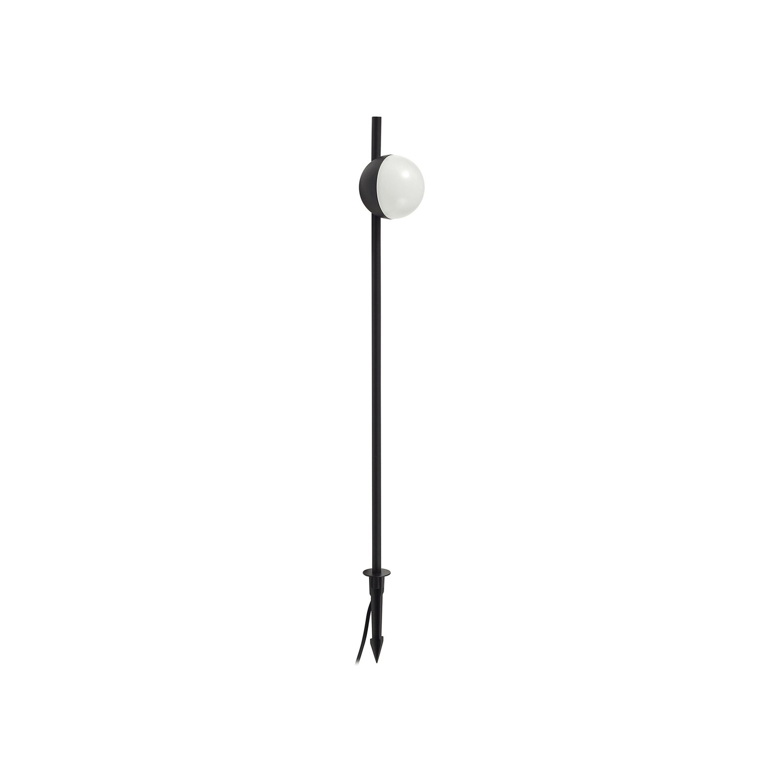 Lindby LED ground spike light Darleen, grey, aluminium, Ø 10 cm