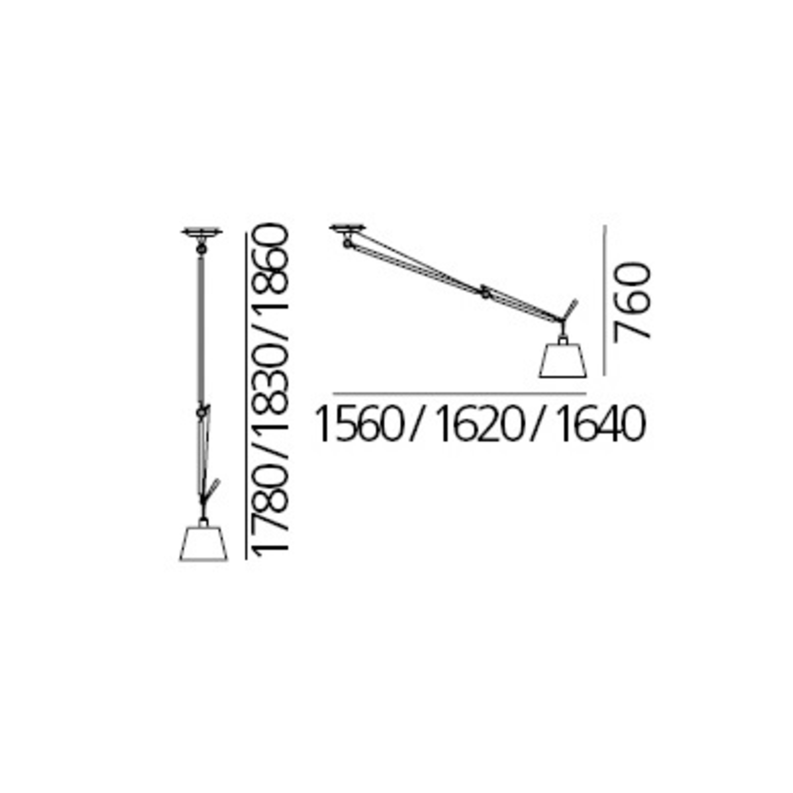 Tolomeo Decentrata Candeeiro Suspenso ø360 Grey - Artemide