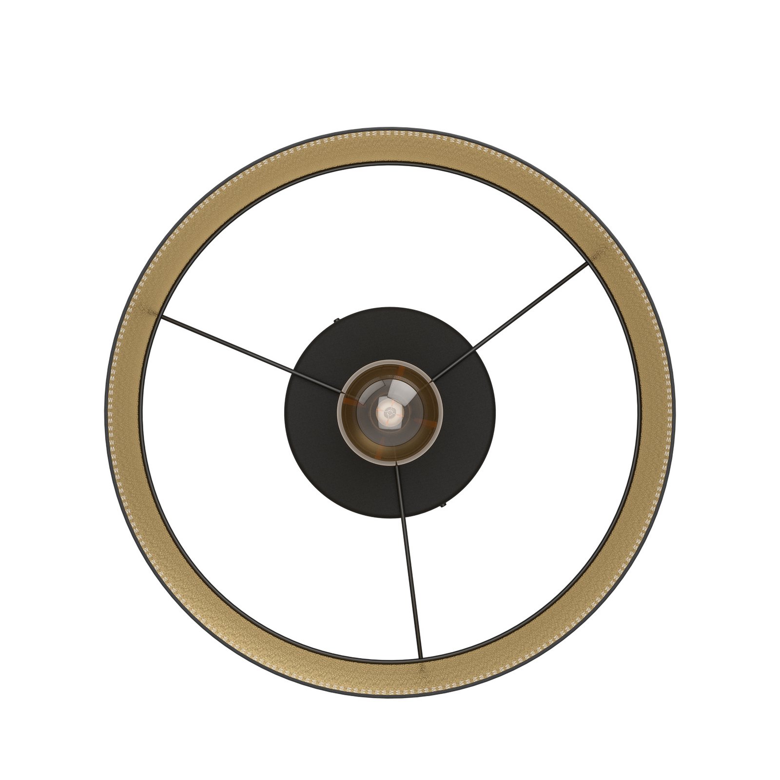 Deckenleuchte Esteperra mit Stanzung schwarz/gold