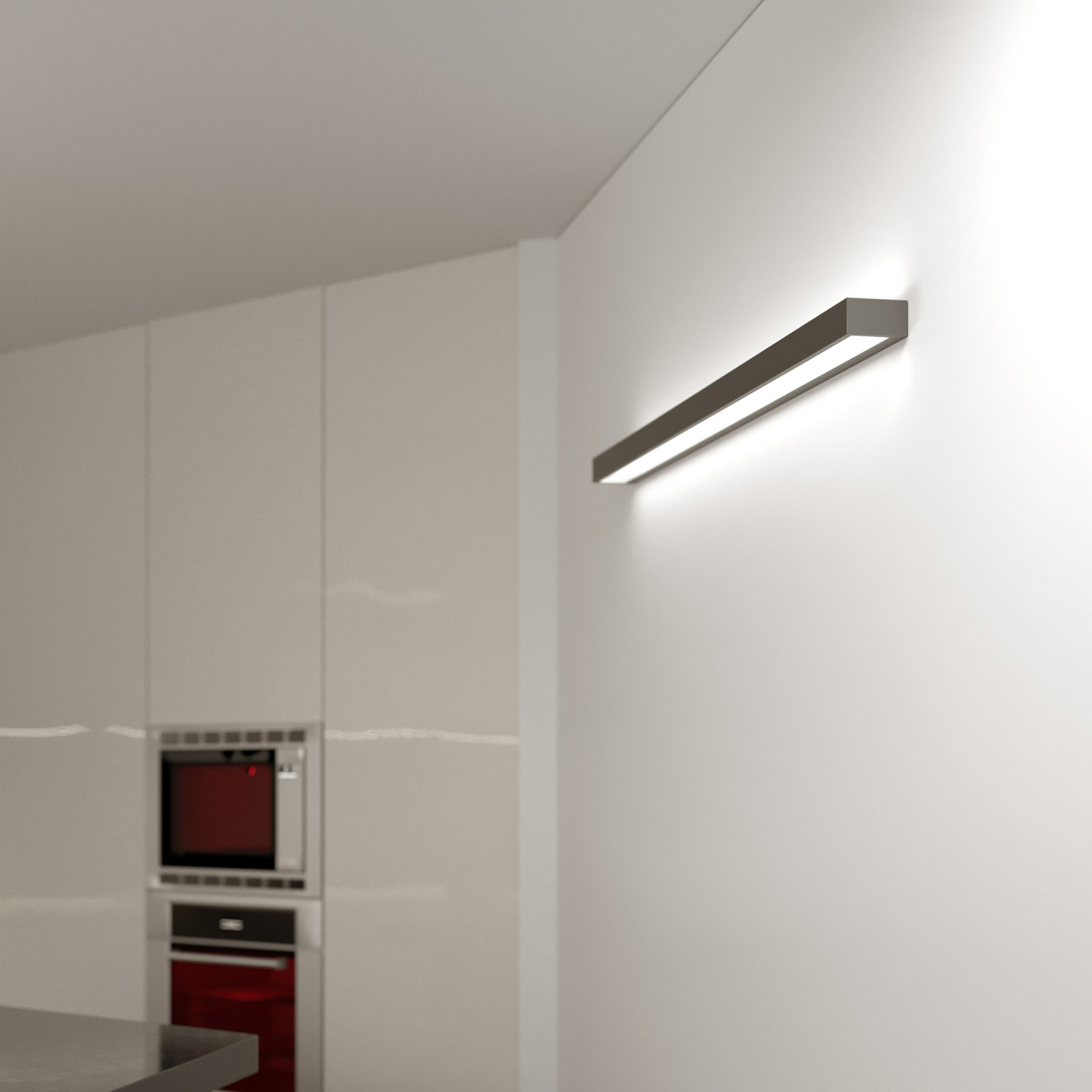 Kinkiet LED Mera, szerokość 120 cm czarny, 3 000 K