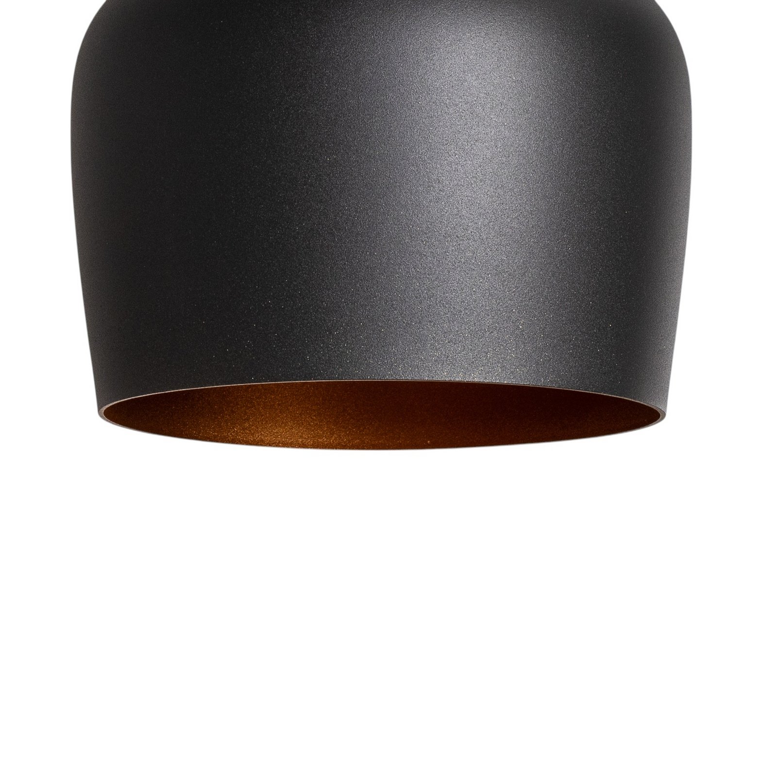 Berceste N-1410 pendant light, black metal, 3-bulb, linear