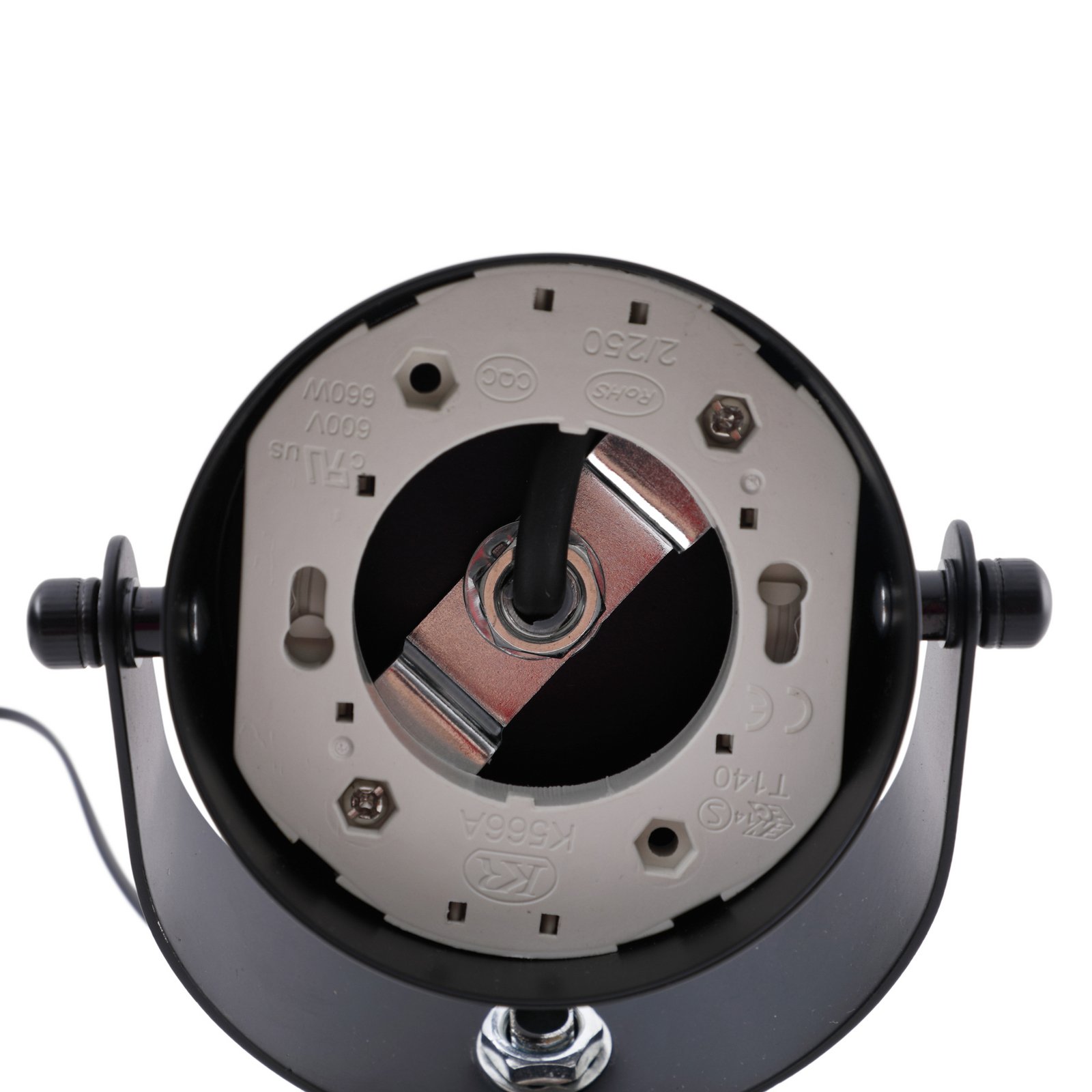 Lindby Φωτιστικό με σφιγκτήρα Jyla, μαύρο ματ, GX53